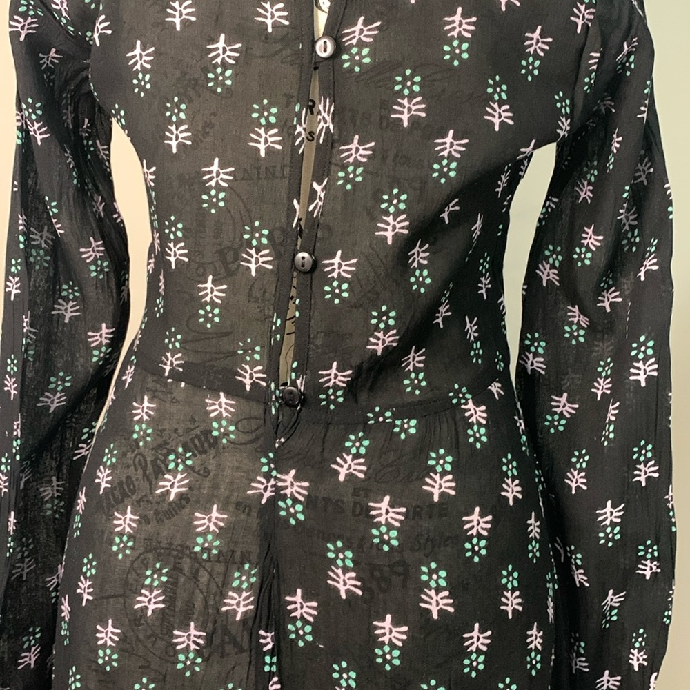 RAGA Maxi black dress with flower Size: S - Picture 12 of 15